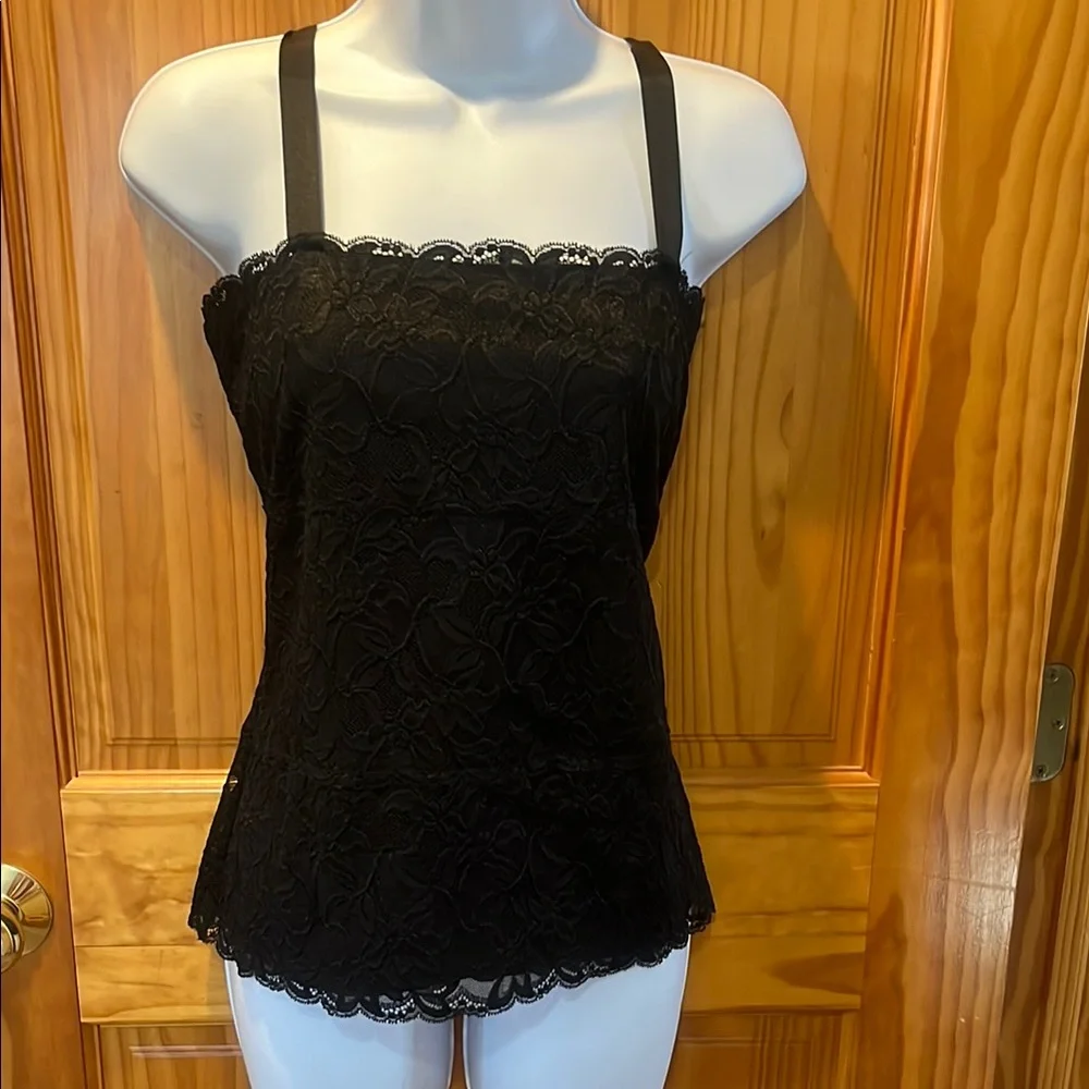 Coldwater Creek Elegant Black Lace Tank Top - Picture 2 of 10